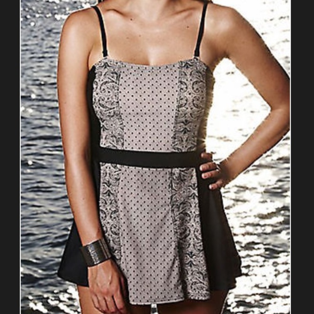 Black Lace Swim Dress